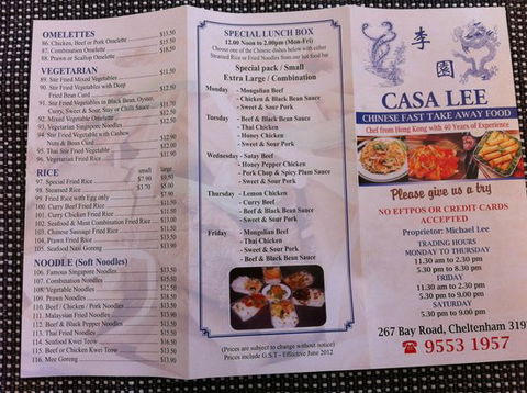 Casa Lee Chinese Food - Australian Directory 0