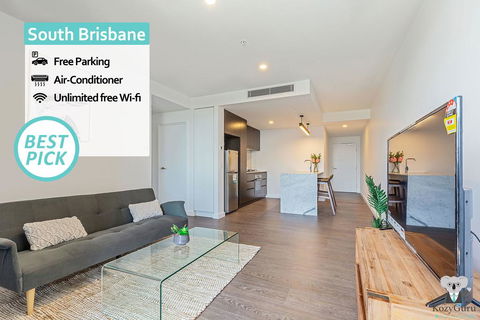 South Brisbane Kozy 1Bed APT + FREE Parking QSB001 - Australian Directory 0