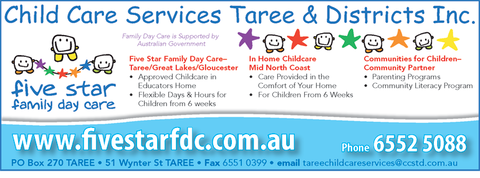 Child Care Services Taree & Districts Inc - Australian Directory 1
