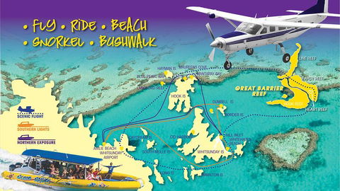 Scenic Flight - Great Barrier Reef, Heart Reef, Whitehaven Beach & Hill Inlet! - Australian Directory 0